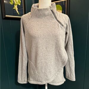 Athleta Light Gray Fleece Pullover